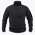 Men's Tactical Outdoor Fleece Jackets Cargo Zippers Pullover Mock Neck Windproof Coat Thermal Hiking Camping Climbing Sweatshirt