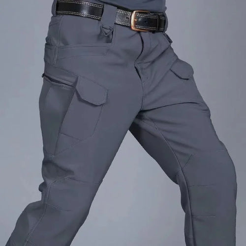 Men M-5XL Autumn Spring Sharskin Elastic Camping Hiking Trekking Finshing Hunting Pants Outdoor Cycling Tactical Cargo Trousers