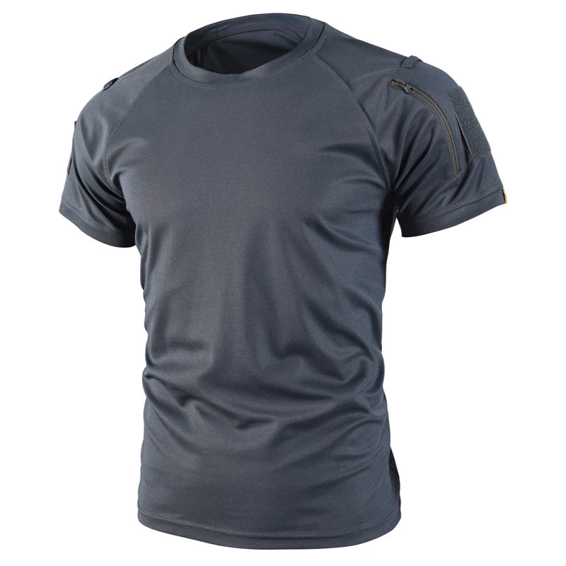 Men's Summer Quick Dry T-shirt Camping Hiking Trekking Fishing Breathable Pullover Climbing Tees Casual Cargo Trainning Shirts