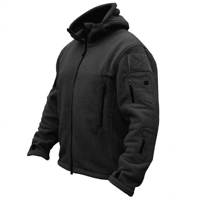 Men's Tactical Fleece Jackets Work Coats Hooded Safari Coats Outdoor Warm Camping Climbing Fishing Hiking Trekking Windbreaker