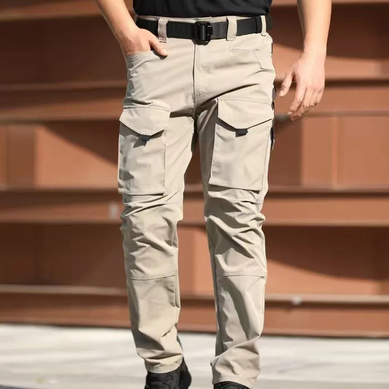 Men Spring Autumn Fishing Climbing Trekking Hiking Cargo Pants Hunting Camping Tatical Military Trousers Combat Multi-Pockets