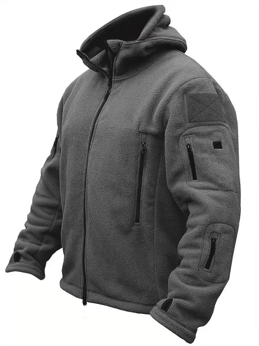 Men's Military Winter Autumn Tactical Fleece Jackets Warm Polar Outdoor Coat Cargo Casual Hiking Camping Trekking Climbing