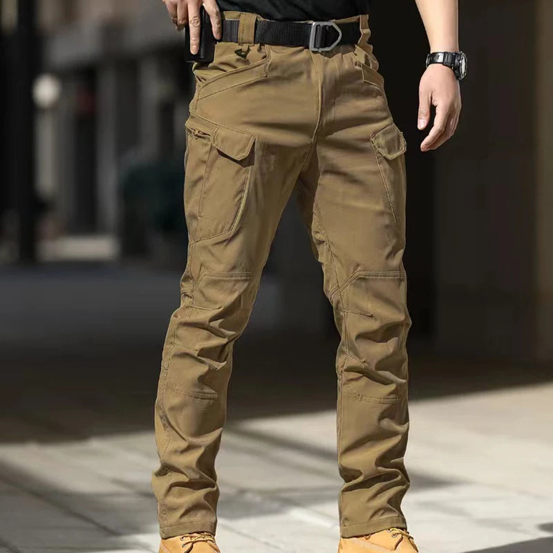 Men M-5XL Autumn Spring Sharskin Elastic Camping Hiking Trekking Finshing Hunting Pants Outdoor Cycling Tactical Cargo Trousers