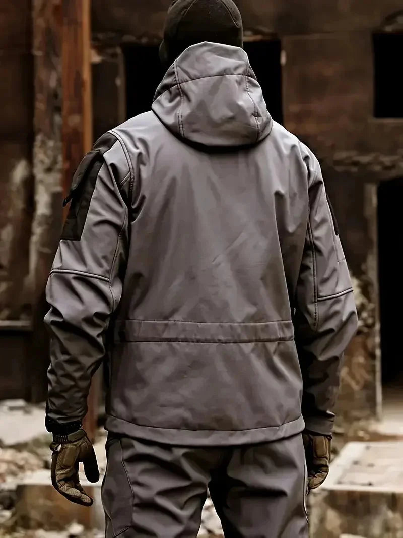 Tactical Waterproof Men SoftShell Fleece Jackets Autumn Winter Cargo Combat Windbreak Warm Multi Pocket Outdoors Camping Hiking