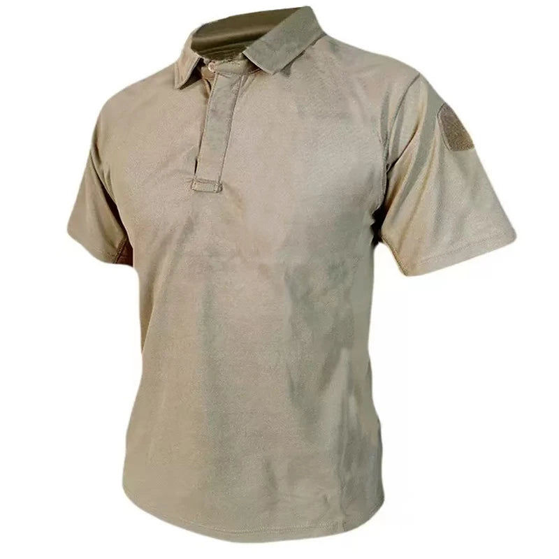 Mens Summer Breathable Cargo Quick Dry Tactical T-Shirt Hiking Camping Casual Running Climbing Pullerovers Military Tops