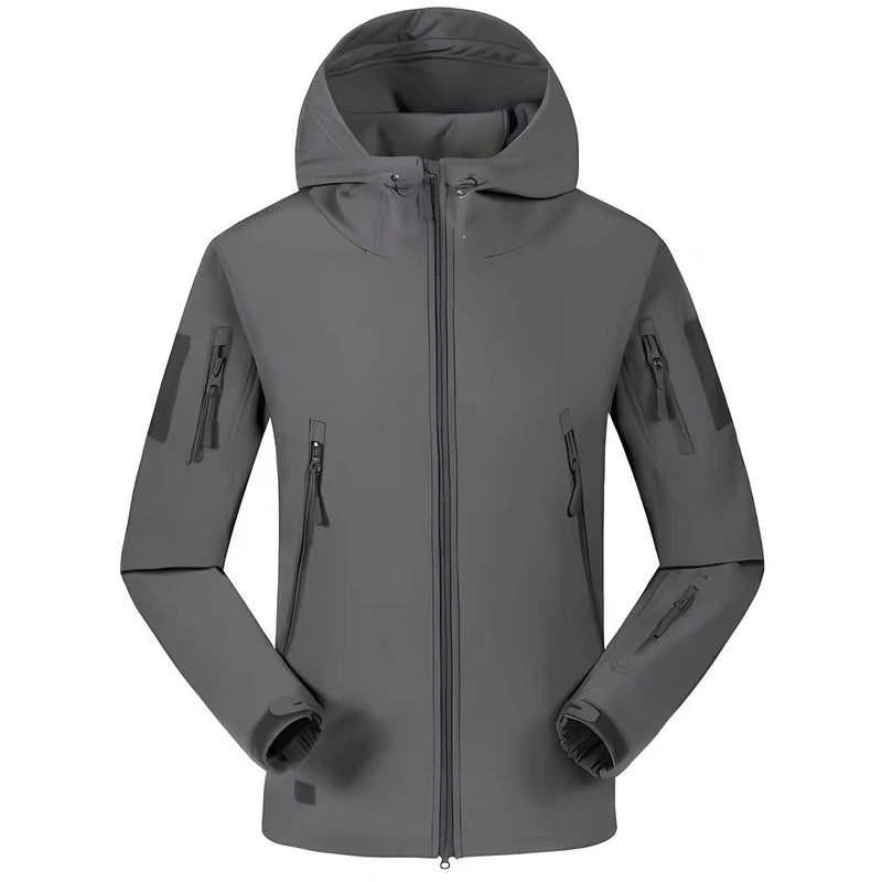 Men's Military Tactical Winter Autumn Warm Softshell Fleece Hood Cargo Jackets Camping Hiking Climbing Hunting Fishing Outdoor