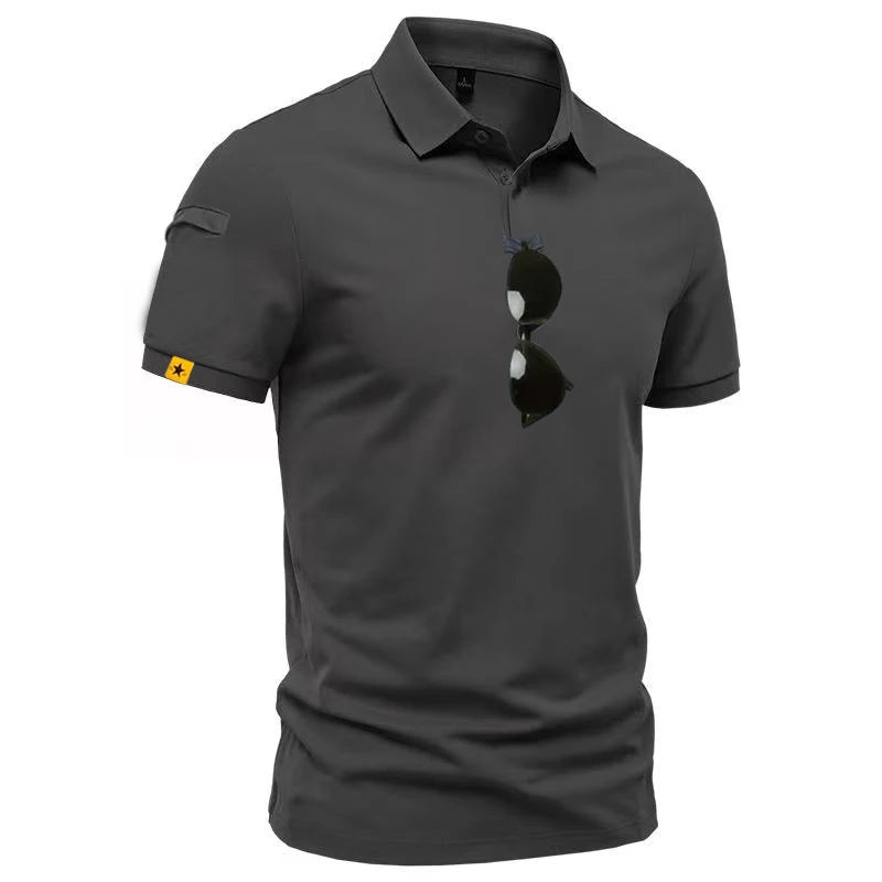 Men's Summer Camping Hiking Trekking Breathable Pullover Quick Dry Tactical Combat T-shirt Climbing Tees Casual Cargo Shirts