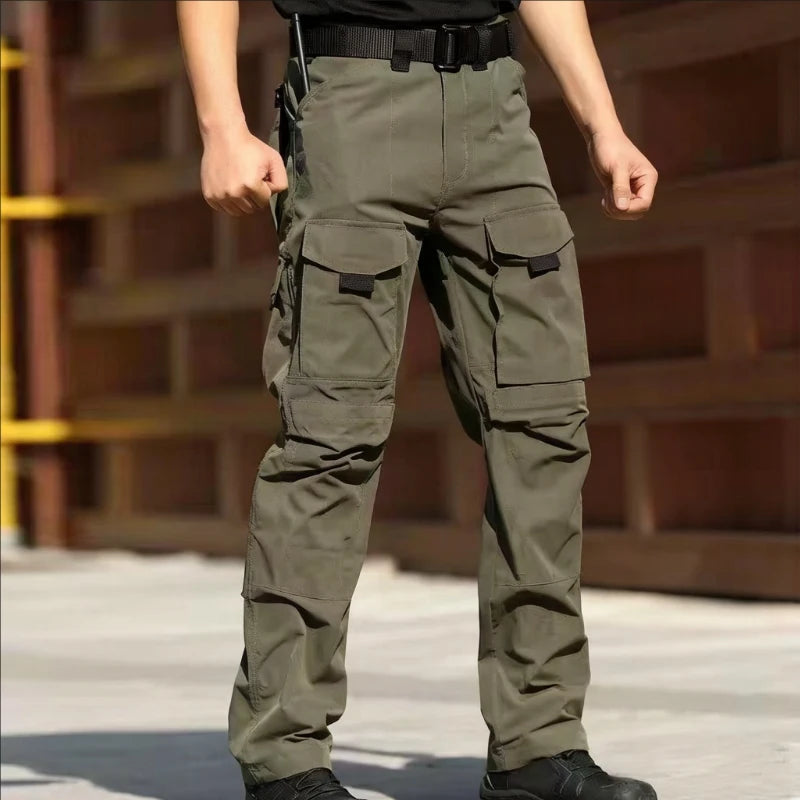 Men Spring Autumn Fishing Climbing Trekking Hiking Cargo Pants Hunting Camping Tatical Military Trousers Combat Multi-Pockets
