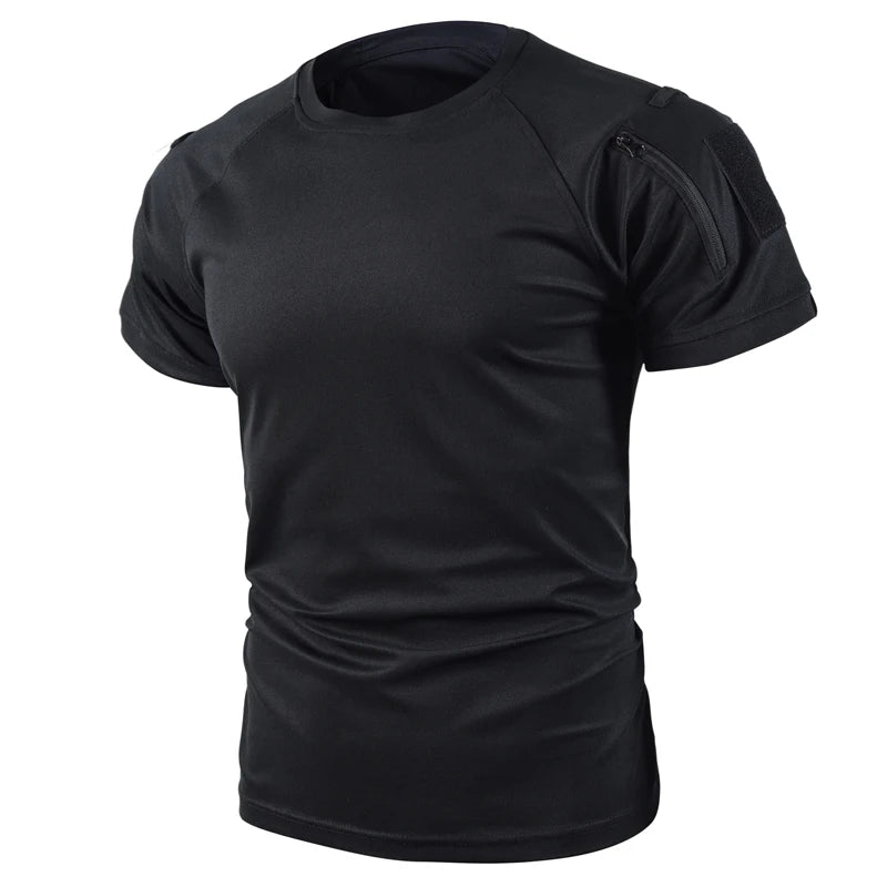 Men's Summer Quick Dry T-shirt Camping Hiking Trekking Fishing Breathable Pullover Climbing Tees Casual Cargo Trainning Shirts
