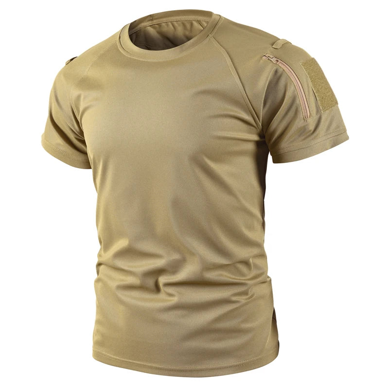 Men's Summer Quick Dry T-shirt Camping Hiking Trekking Fishing Breathable Pullover Climbing Tees Casual Cargo Trainning Shirts