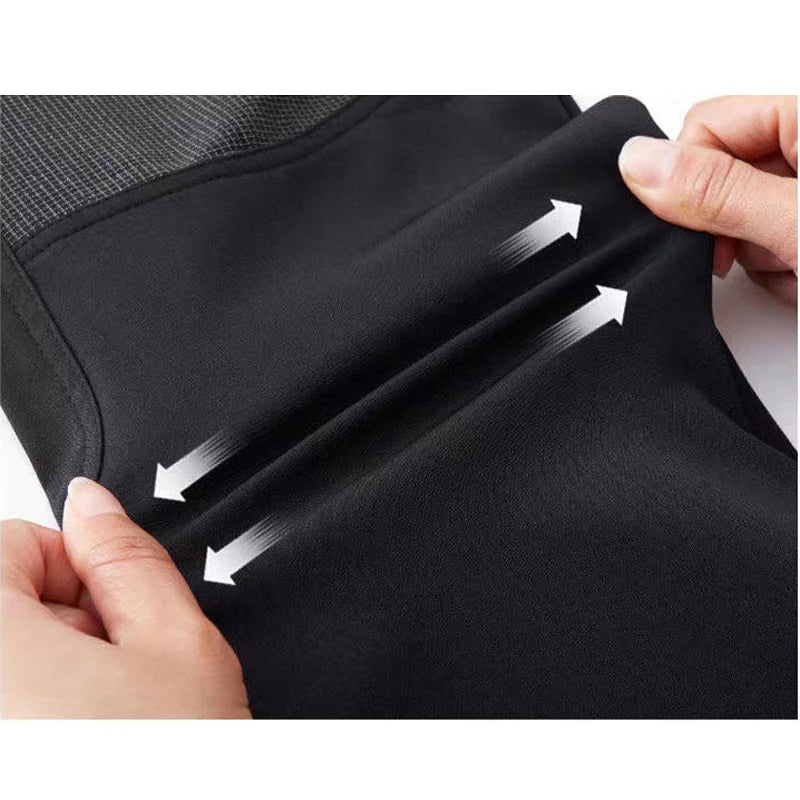 Men's Summer Plus SizeSoftshell Elastic Camping Hiking Trekking Fishing Hunting Pants Outdoor Cycling Tactical Cargo Trousers