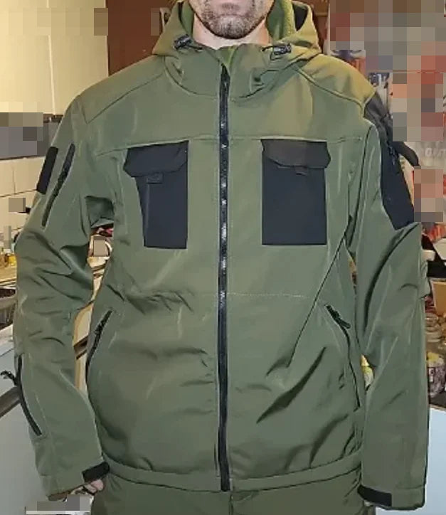 Tactical Waterproof Men SoftShell Fleece Jackets Autumn Winter Cargo Combat Windbreak Warm Multi Pocket Outdoors Camping Hiking