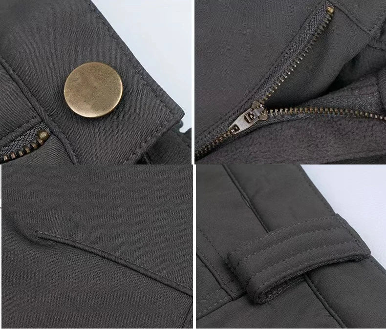 Men Military Autumn Winter Sharkskin Elastic Camping Hiking Trekking Climbing Hunting Pants Outdoor Tactical Cargo Trousers