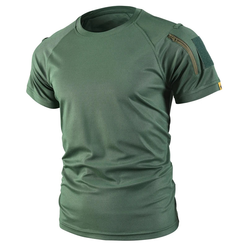 Men's Summer Quick Dry T-shirt Camping Hiking Trekking Fishing Breathable Pullover Climbing Tees Casual Cargo Trainning Shirts