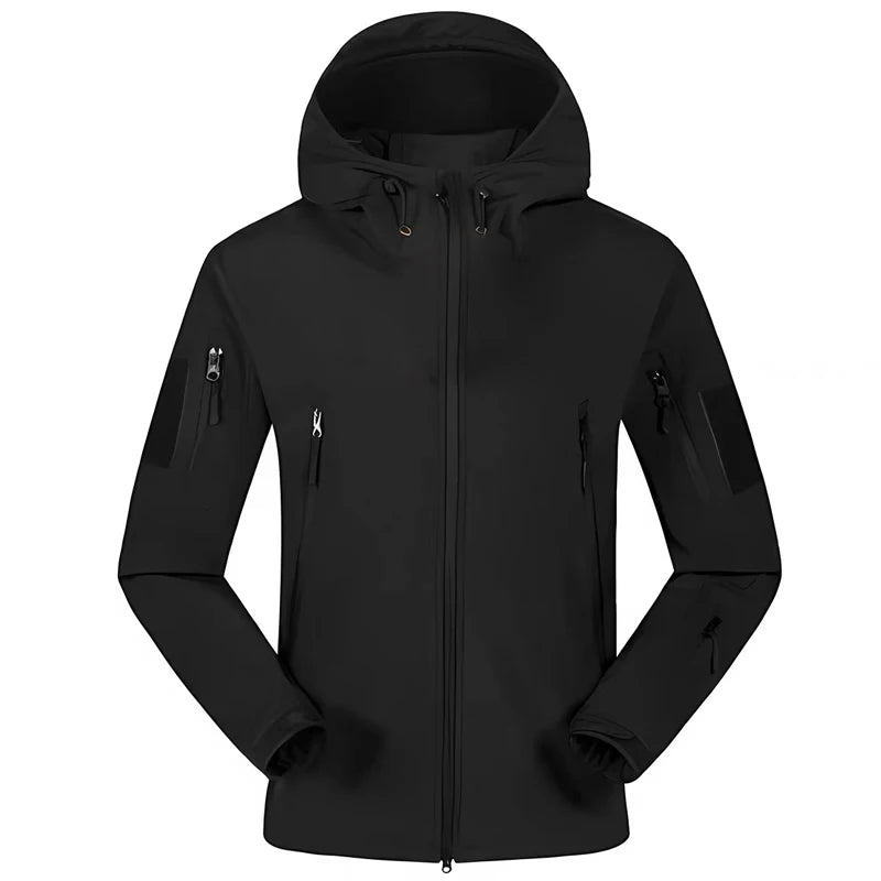Men's Military Tactical Winter Autumn Warm Softshell Fleece Hood Cargo Jackets Camping Hiking Climbing Hunting Fishing Outdoor
