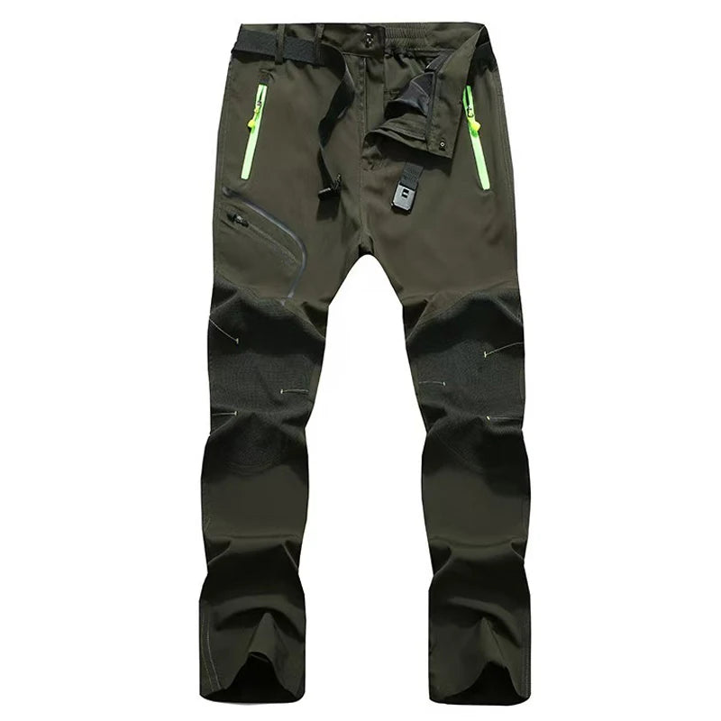 Men's Summer Plus SizeSoftshell Elastic Camping Hiking Trekking Fishing Hunting Pants Outdoor Cycling Tactical Cargo Trousers