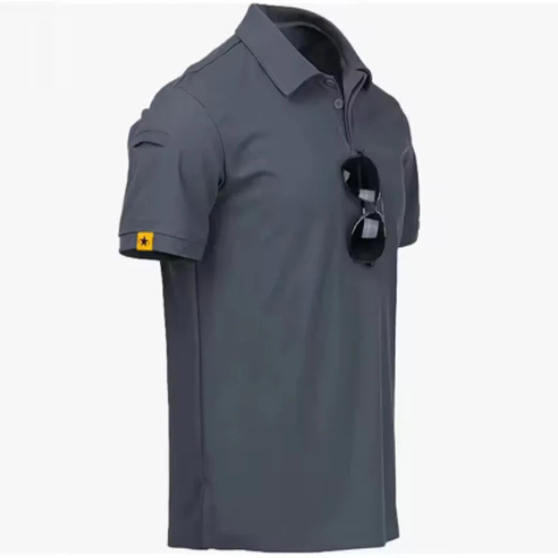 Men's Summer Quick Dry T-shirt Camping Hiking Trekking Fishing Breathable Pullover Climbing Tees Casual Cargo Trainning Shirts