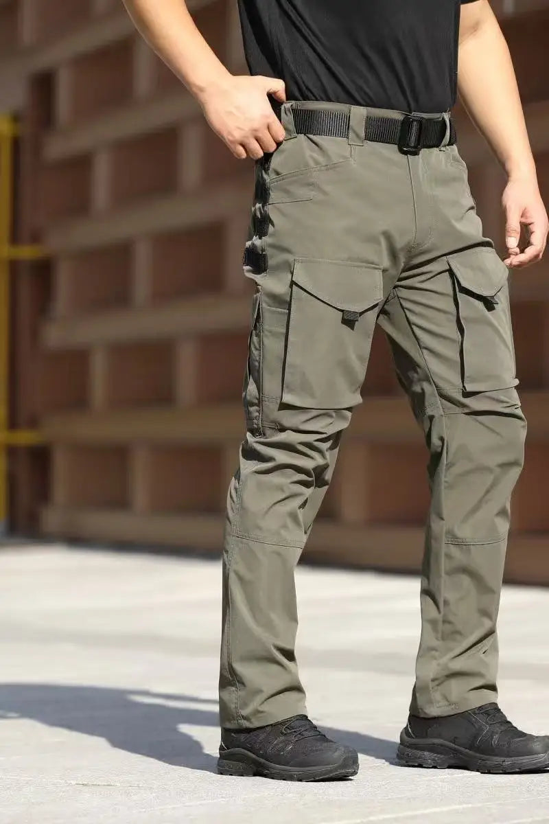 Men Spring Autumn Fishing Climbing Trekking Hiking Cargo Pants Hunting Camping Tatical Military Trousers Combat Multi-Pockets