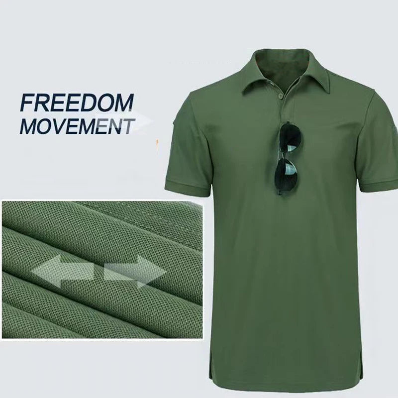 Men's Summer Quick Dry T-shirt Camping Hiking Trekking Fishing Breathable Pullover Climbing Tees Casual Cargo Trainning Shirts